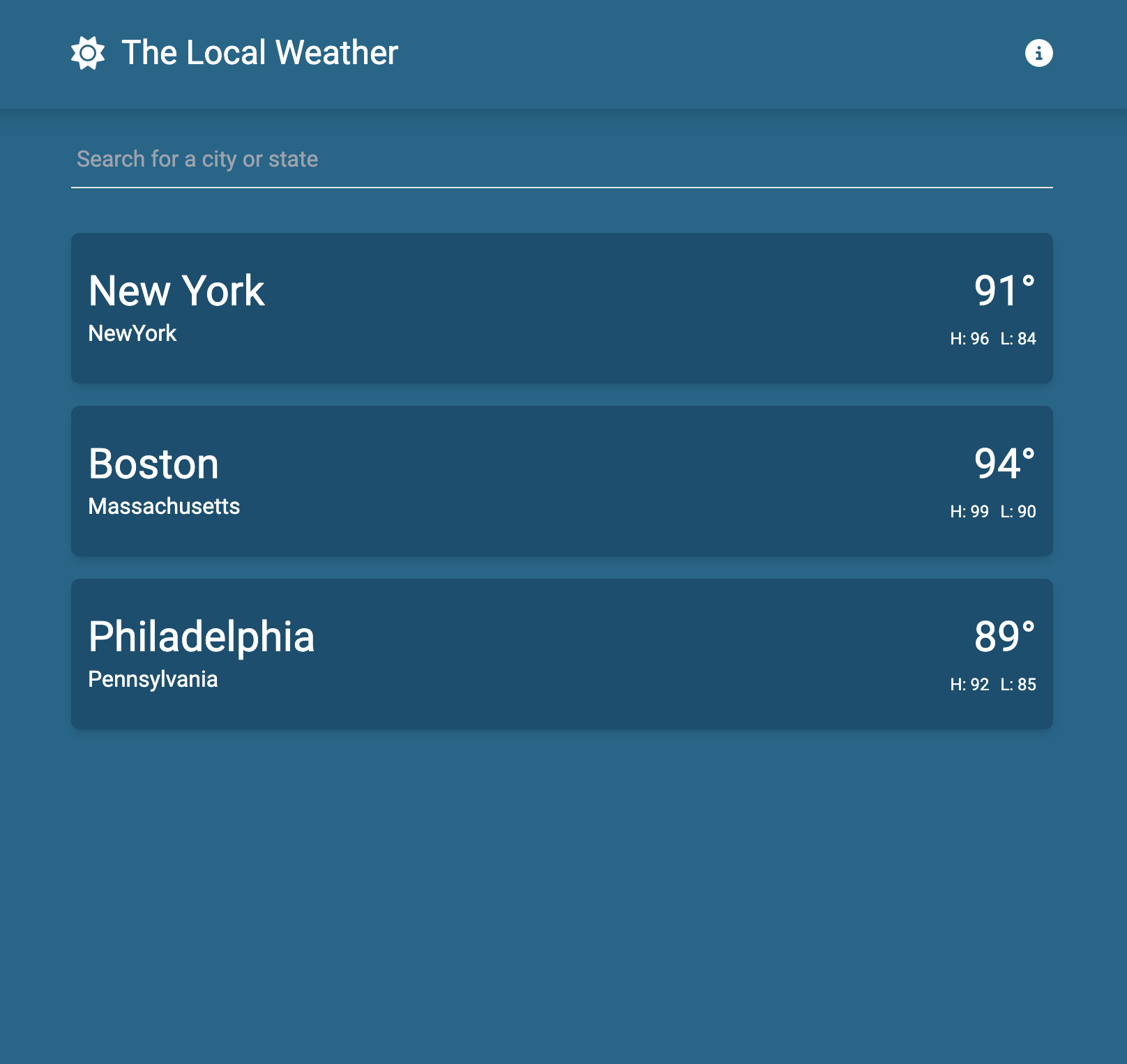 Weather App Project 